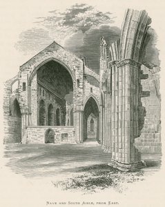 Abbazia di Melrose, navata e navata sud, da est da Alexander Francis Lydon