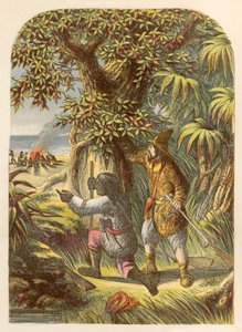 Robinson Crusoe e Venerdì attaccano i selvaggi da Alexander Francis Lydon