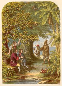 Robinson Crusoe sorprende i tre inglesi da Alexander Francis Lydon