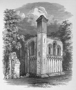 Cappella di San Giuseppe, da nord-ovest, Abbazia di Glastonbury, c1880, 1897 da Alexander Francis Lydon