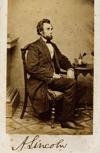 Fotografia firmata di Abraham Lincoln