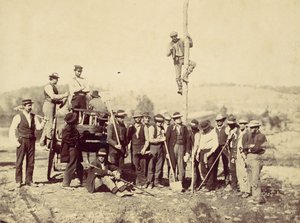Corpo telegrafico militare, esercito del Potomac, Berlino, ottobre 1862 da Alexander Gardner