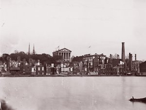 Rovine sulla riva nord del canale, Richmond, 1865