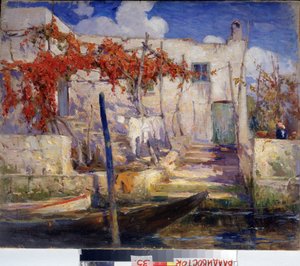 Paesaggio. Nel sud. Dipinto di Alexander Fyodorovich Gaush (1873-1947) da Alexander Gaush