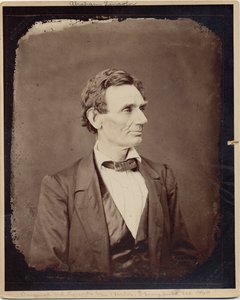 Abraham Lincoln (1809-65), 16° Presidente degli Stati Uniti, copia di una foto di Alexander Hesler, 1860