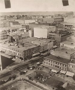 Vista nord-est dalla cupola del tribunale a Chicago, 1858 da Alexander Hesler