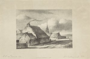 Case e un campanile a Katwijk da Alexander Hieronymus Bakhuyzen (II)