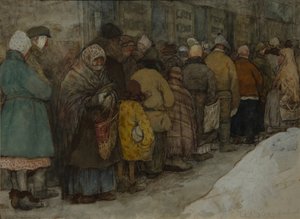 La coda, ca 1921 da Alexander Ivanovich Vakhrameyev