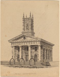 Sinagoga ebraica, N.Y. da Alexander Jackson Davis