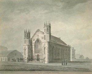 Chiesa di San Tommaso, Broadway, New York City, c.1829 da Alexander Jackson Davis