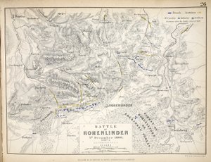 Mappa della battaglia di Hohenlinden, pubblicata da William Blackwood and Sons, Edimburgo e Londra, 1848