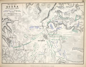Mappa della battaglia di Ocana, pubblicata da William Blackwood and Sons, Edimburgo e Londra, 1848 da Alexander Keith Johnston