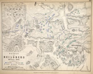 Mappa di Heilsberg, pubblicata da William Blackwood and Sons, Edimburgo e Londra, 1848
