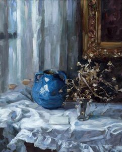 A. Koester, Natura morta con vaso blu
