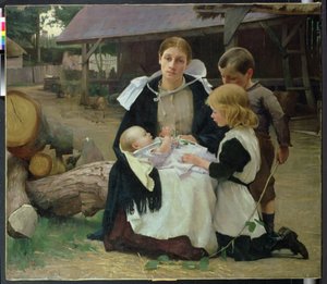 Il nuovo bambino, c.1886-88 da Alexander Mann