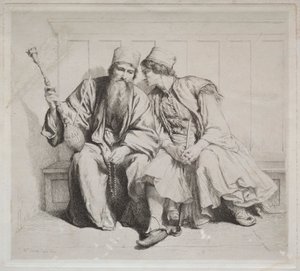 Giovane greco in conversazione con un sacerdote da Alexander Munro