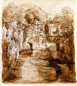 Le cascate di Bracklinn, Perthshire, c.1810 da Alexander Nasmyth