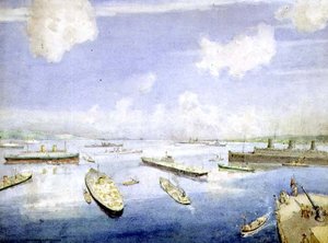 Navigazione in tempo di guerra sul Gair Loch da Alexander Nesbit Paterson