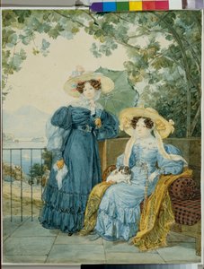 Ritratti della contessa Ekaterina Artemievna Vorontsov e della principessa Elena Mikhailovna Golitsyne da Alexander Pavlovich Briullov
