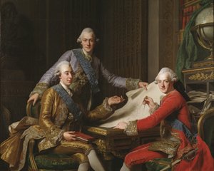 Re Gustavo III di Svezia e i suoi fratelli da Alexander Roslin