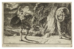 Fingal incontra Carbon Carglass, c. 1774 da Alexander Runciman