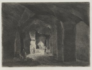 Sistema di gallerie sotterranee nella Sint Pietersberg a Maastricht da Alexander Schaepkens