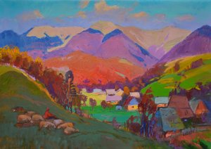 Vivace villaggio di montagna da Alexander Shandor