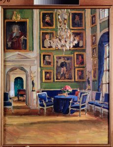 In una sala di ricevimento - Opera di Alexander Valentinovich Sredin (Sredine) (1872-1934) da Alexander Sredin