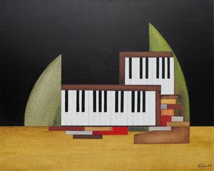 Tasti di pianoforte astratti da Alexander Trifonov