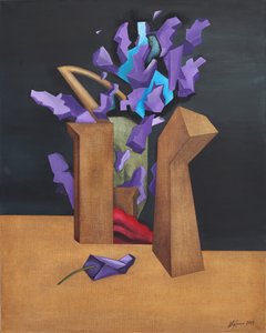 Esplosione geometrica viola