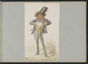 Figura caricaturale con bombetta da Alexander Ver Huell