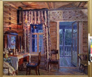 Interno con lampada a icona da Alexander Viktorovich Moravov
