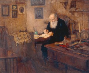 Ritratto dello scrittore Lev N. Tolstoj da Alexander Viktorowitsch Morawow