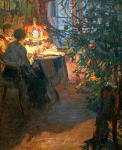 Albero di Natale in famiglia