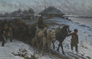 Partenza per la caccia da Alexander Vladimirovich Makovsky