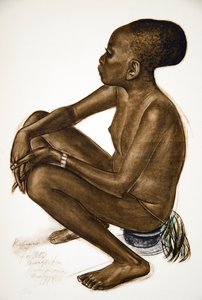 Kotiane, bambina Mangbetou (Niangara) (Haut Ouelle), da Dessins et Peintures d