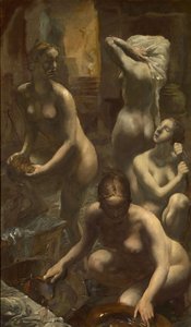 Nudi che fanno il bagno