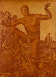 Ritratto del cantante Fëdor Šaljapin 1873-1938, 1917
