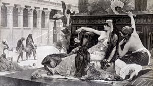 Cleopatra che prova veleni sui suoi sudditi da after Alexandre Cabanel