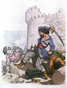 Grammont, pirata francese, c. 1850 da Alexandre (after) Debelle