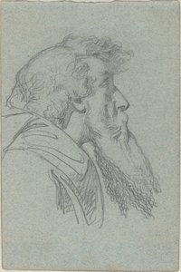 Uomo Barbuto che Guarda in Alto / Figura Incappucciata con Braccia Alzate da Alexandre Bida