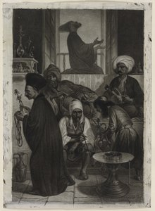 Caffè a Costantinopoli da Alexandre Bida