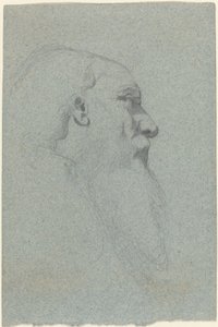 Testa di un uomo barbuto, guardando a destra da Alexandre Bida