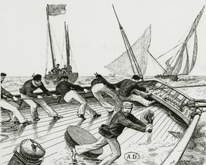 Regata: Le turn du Bateau-Buoée - disegno di A. Brun, Bibl. des Arts Deco da Alexandre Brun