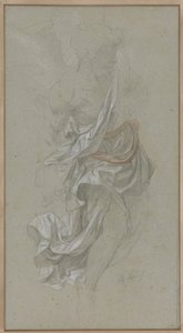 Studio di drappeggio per un angelo che assiste Dio Padre, in Il Paradiso Perduto