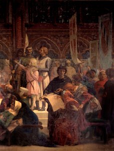 Re Luigi IX detto San Luigi (1214-1270) rende giustizia da Alexandre Cabanel