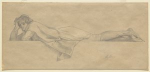 Studio per "Le Poete Florentin" da Alexandre Cabanel