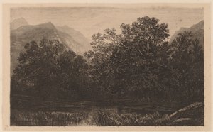 Stagno di montagna da Alexandre Calame