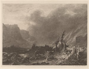 Tempesta di montagna da Alexandre Calame