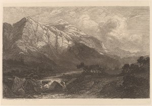 Torrente di montagna da Alexandre Calame